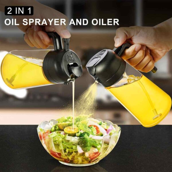 2 în 1 - Sticlă pulverizator pentru ulei, 470 ml - imagine 3
