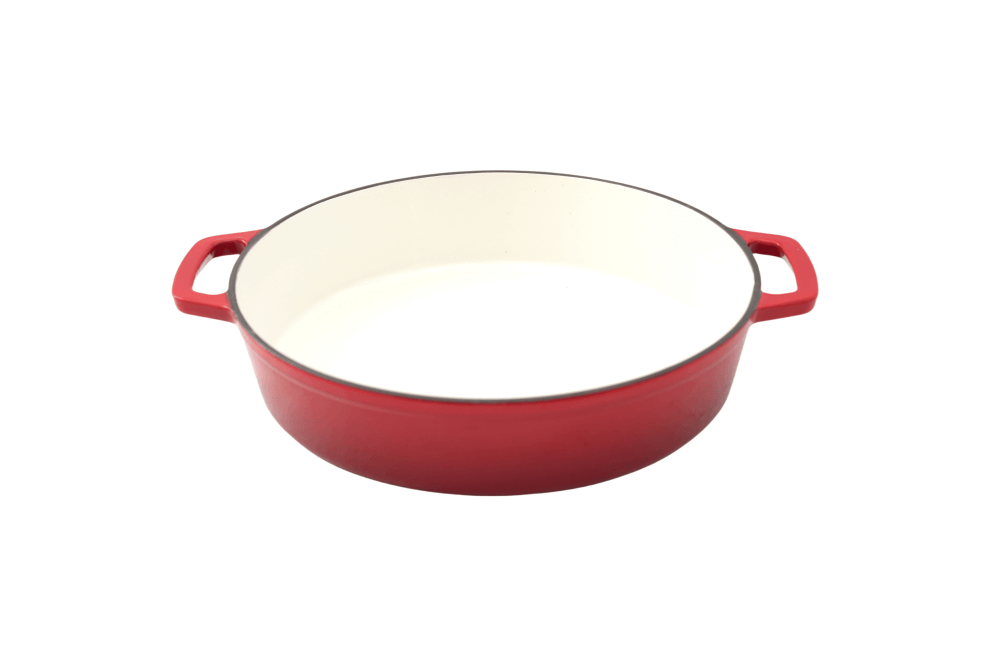 Cratita joasa din fonta emailata cu capac inox 50cm - 12 l
