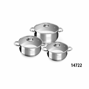 Diamond Set de oale din inox cu 6 piese, cu capace de sticlă