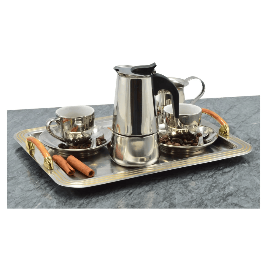 Cafetieră din oțel inoxidabil pentru 2 persoane, cu cutie cadou