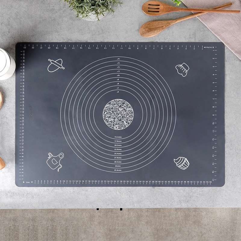 Covoraș din silicon pentru frământat și copt 64×45 cm, gri