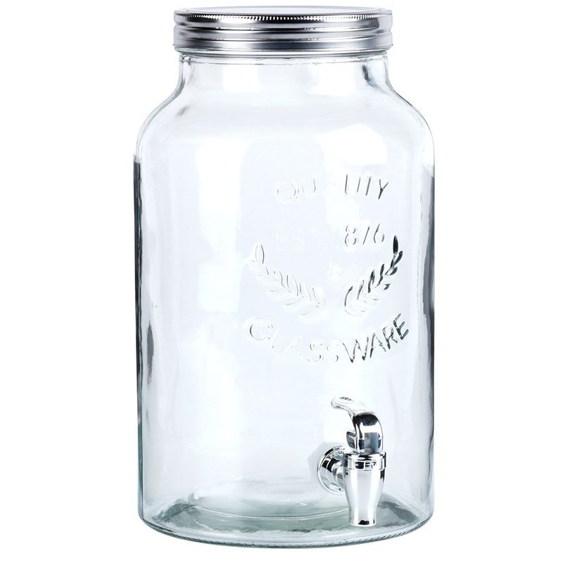 Dozatorul de băuturi din sticlă cu robinet 6,2 litri