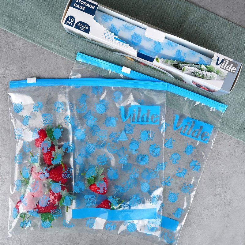 Set de 10 pungi resigilabile pentru alimente – 27×26 cm