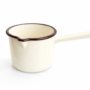 Ibric cilindric emailat 1L crem