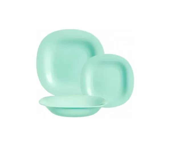 Set de farfurii Luminarc Carine Turquoise 18 piese – sticlă securizată