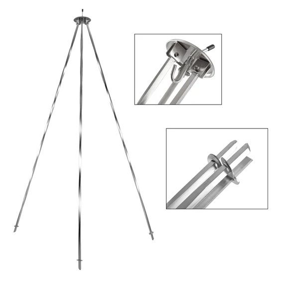 Loading Suport pentru ceaun din oțel inoxidabil 117 cm - cu picioare de 7 mm grosime