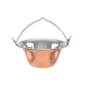 Ceaun de servire din inox 0,8 litri cu acoperire cupru