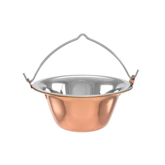 Ceaun de servire din inox 0,8 litri cu acoperire cupru