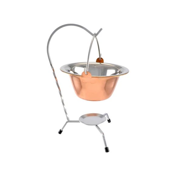 Ceaun de servire din inox 0,8 litri cu acoperire cupru