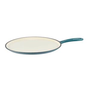 Tigaie / tigaie pentru clătite din fontă emailată 28 cm, turcoaz