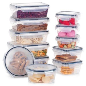 Set recipiente pentru alimente cu capac și garnitură, 12 bucăți