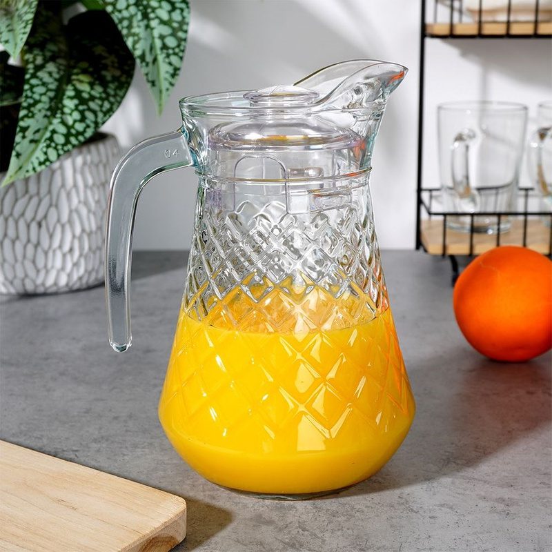 Carafă din sticlă cu capac 1,4 L