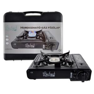 Aragaz portabil negru cu cartuș butan
