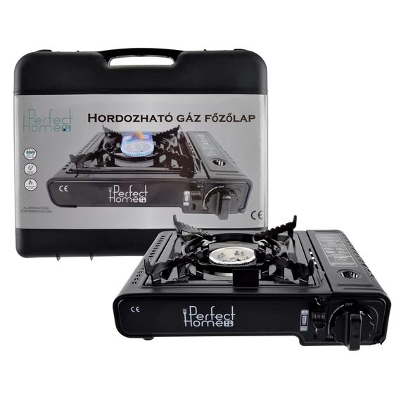 Aragaz portabil negru cu cartuș butan