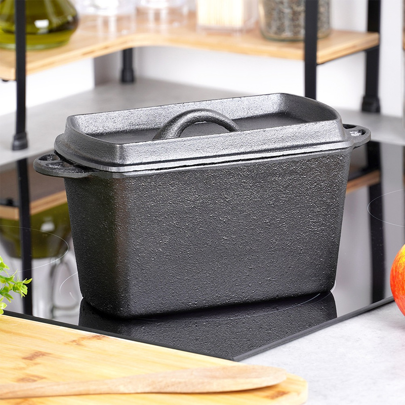 Formă de pâine din fontă cu capac, 27 cm, 2 l
