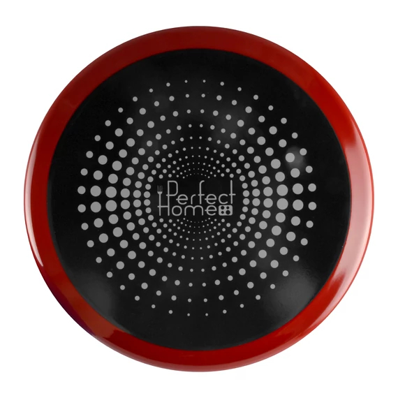 Oală emailată bordo cu capac, 18 cm, 4 litri