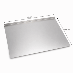 X-BOARD planșetă / blat inox pentru aluat, cu margine de sprijin, 49 × 34,5 cm