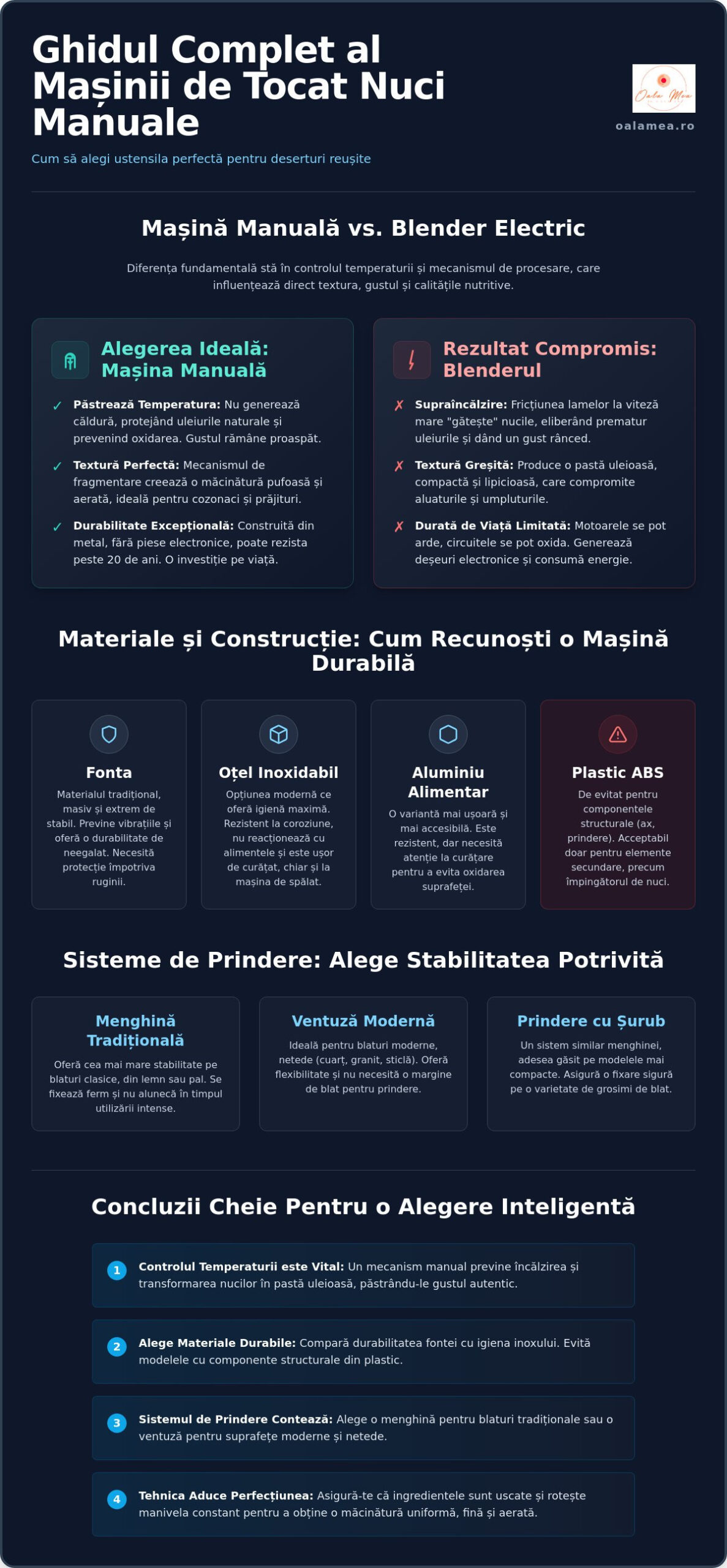 Mașină de tocat nuci și semințe manuală: Ghid complet pentru alegerea unei ustensile durabile în 2026