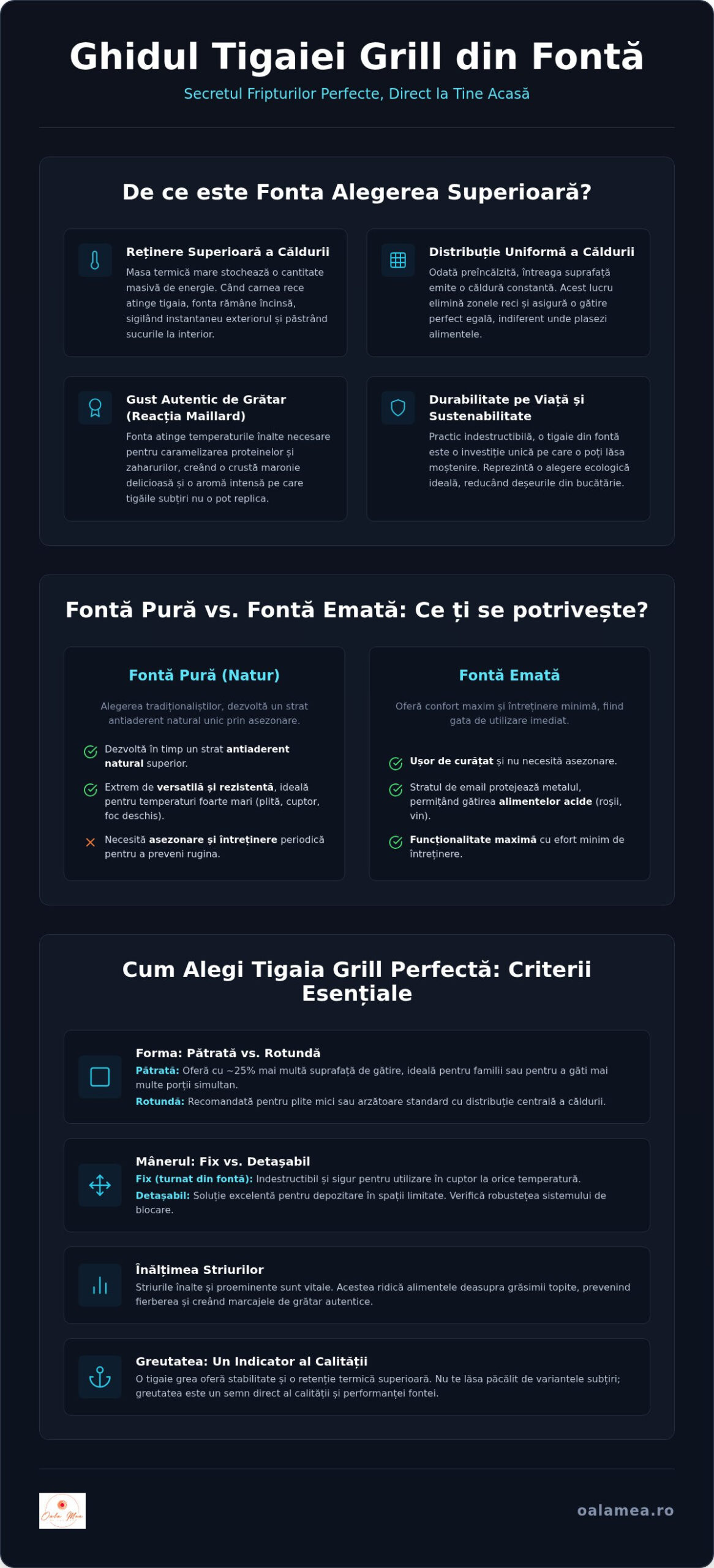 Tigaie grill fonta: Ghidul complet pentru grătar perfect acasă în 2026