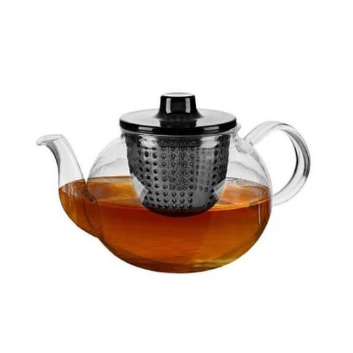 Ceainic din sticlă termorezistentă cu filtru din plastic, 0,8L